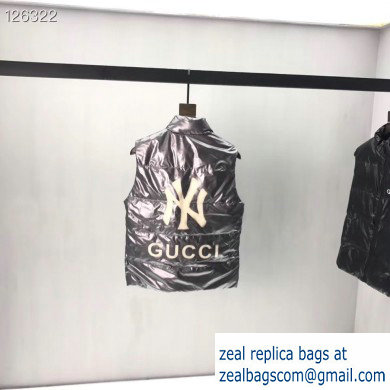 GUCCI & NY silver GRAY down vest 2019